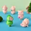 Set 7 mô hình heo khủng long dễ thương trang trí bàn làm việc, tủ sách, quà tặng, tiểu cảnh, set heo số 3