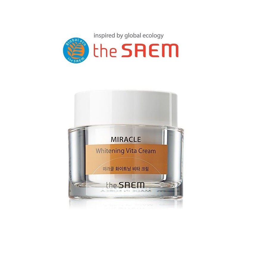 [THE SAEM] Miracle Whitening Vita Cream 50ml Kem Dưỡng Trắng Da