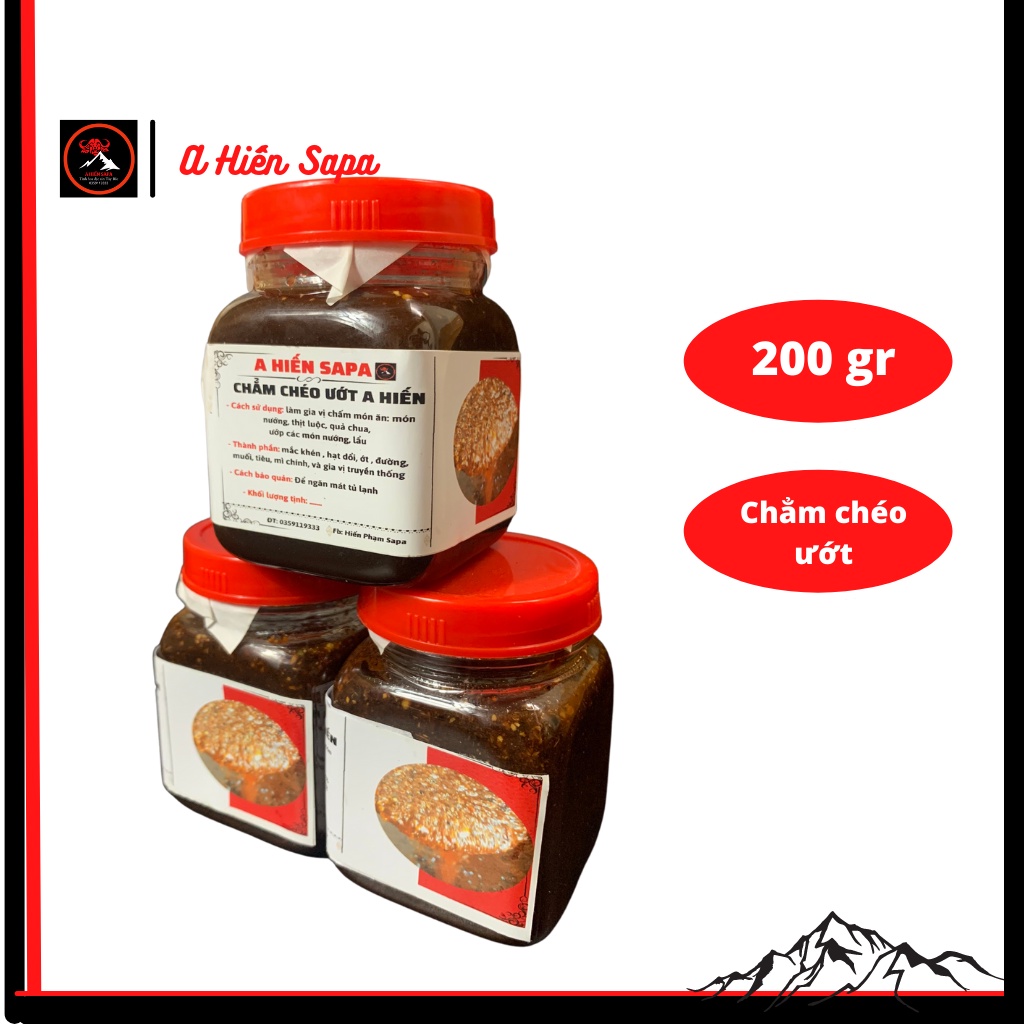 Chẳm chéo ướt đặc biệt A Hiến Sapa lọ 200gr nhà làm, không phụ gia chấm thịt luộc thịt nướng