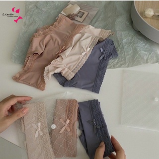 Set 3 chiếc quần lót lụa cao cấp kháng khuẩn , quần lót viền ren mềm mịn thoáng mát Phương Linh Underwear