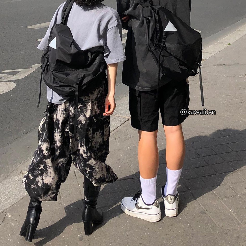 [Có sẵn] Multy Messenger BAG - Túi đeo chéo họa tiết tam giác PHẢN QUANG (full bộ)
