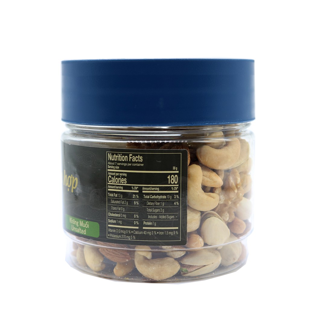 LAFOOCO Hạt hỗn hợp sấy không muối hủ 200g