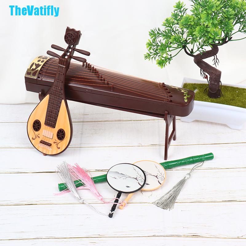 Quạt / Sáo / Còi / Rèm gấp / zither để trang trí nhà búp bê