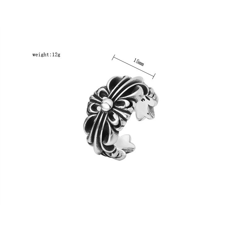 Nhẫn nam unisex titan chrome heart kiểu hở 04 không gỉ MR2211