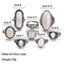 MERIGGIARE 8 Cái / bộ Bộ Nhẫn Nữ Thời Trang Trong Suốt Trắng Opal Đá Khắc Trang Sức Bohemian