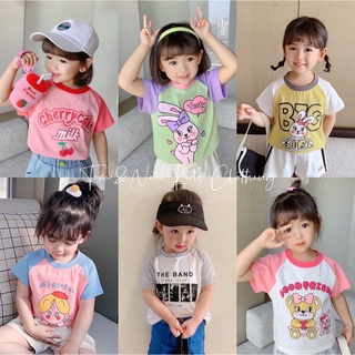 AT19-[tomnaukid] Áo thun cộc tay bé gái vải cotton siêu đáng yêu - Size 9-28Kg