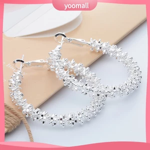Đôi khuyên tai bạc 925 kiểu dáng đơn giản thời trang cho nữ