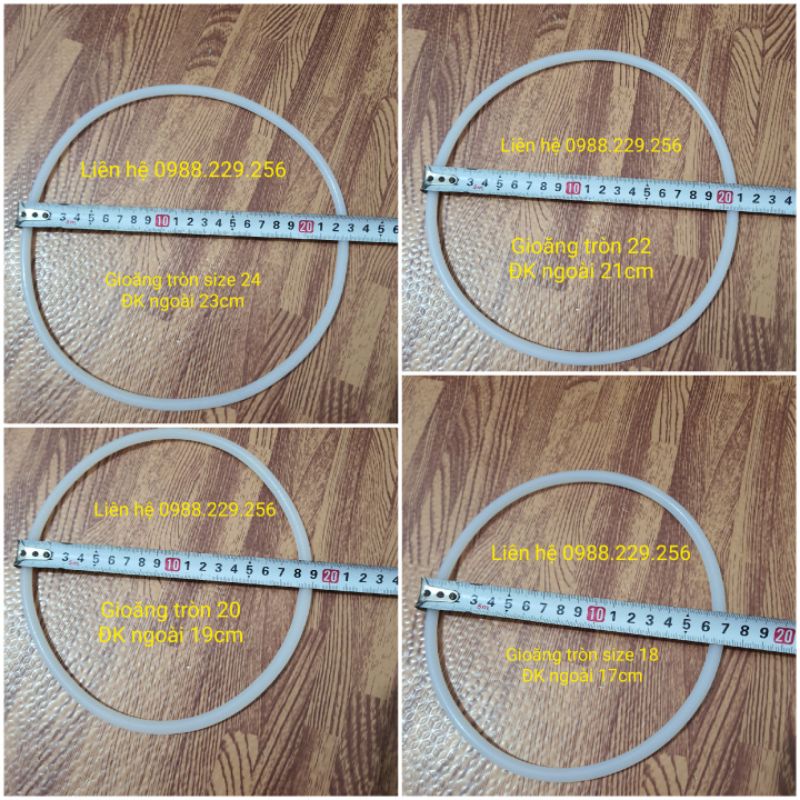 Gioăng/ Zoong/ Ron/ Roăng nồi áp suất tròn đặc 18cm 20cm 22cm 24cm ...
