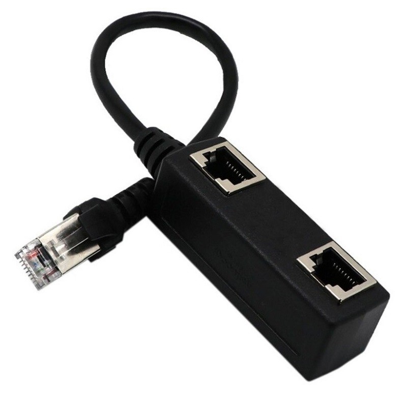 Dây cáp chia cổng mạng Lan Rj45 1 Đầu Đực Sang 2 Đầu Cái - Dây chia ...