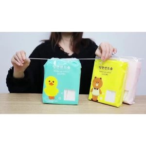 Bông tẩy trang 200 miếng Gấu Vịt Thỏ