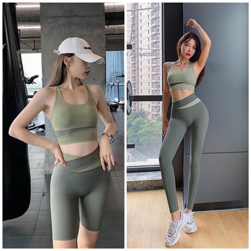 Quần Áo Tập Gym,Yoga Body Tôn Dáng Cao Cấp,Có Mút Ngực,Co Giãn 4 Chiều