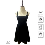Váy đầm đen xoè 2 dây thời trang nữ LUST chất liệu dày dặn cao cấp thiết kế đẹp ôm body - M8 — ảnh 6