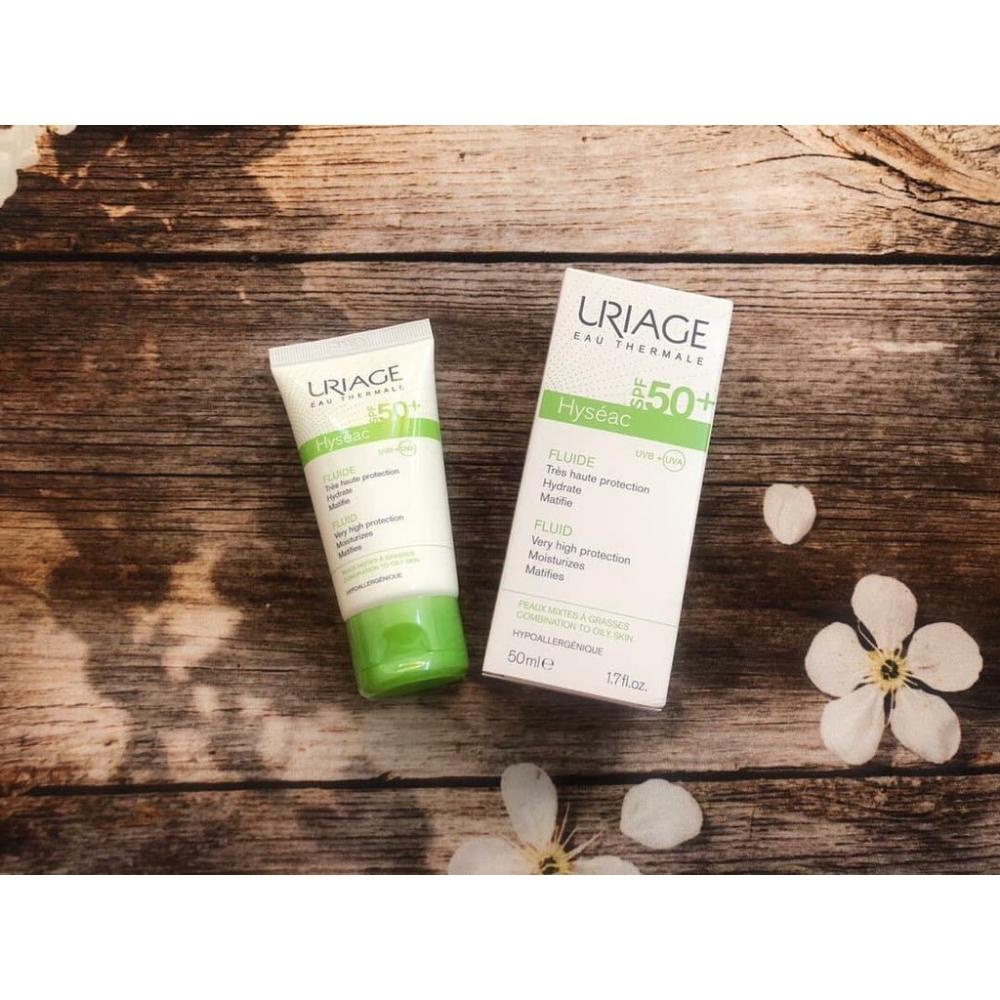 Kem chống nắng cho da dầu mụn URIAGE HYSEAC FLUIDE SPF 50+ 50ML, chống nắng, bảo vệ da tối ưu