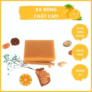 Xà Bông Cam Organic Sáng Da Ngừa Mụn, Viêm Da An Toàn  100%  Hiệu Quả Từ Thiên Nhiên 100gram