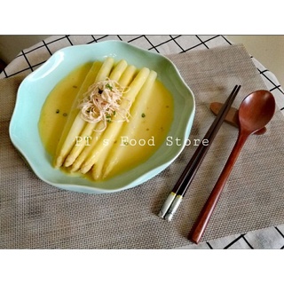 Măng tây đóng hộp HSD 2027 ASPARAGUS lon 430g. Măng lon nấu súp, canh, lẩu, trộn salad, xào