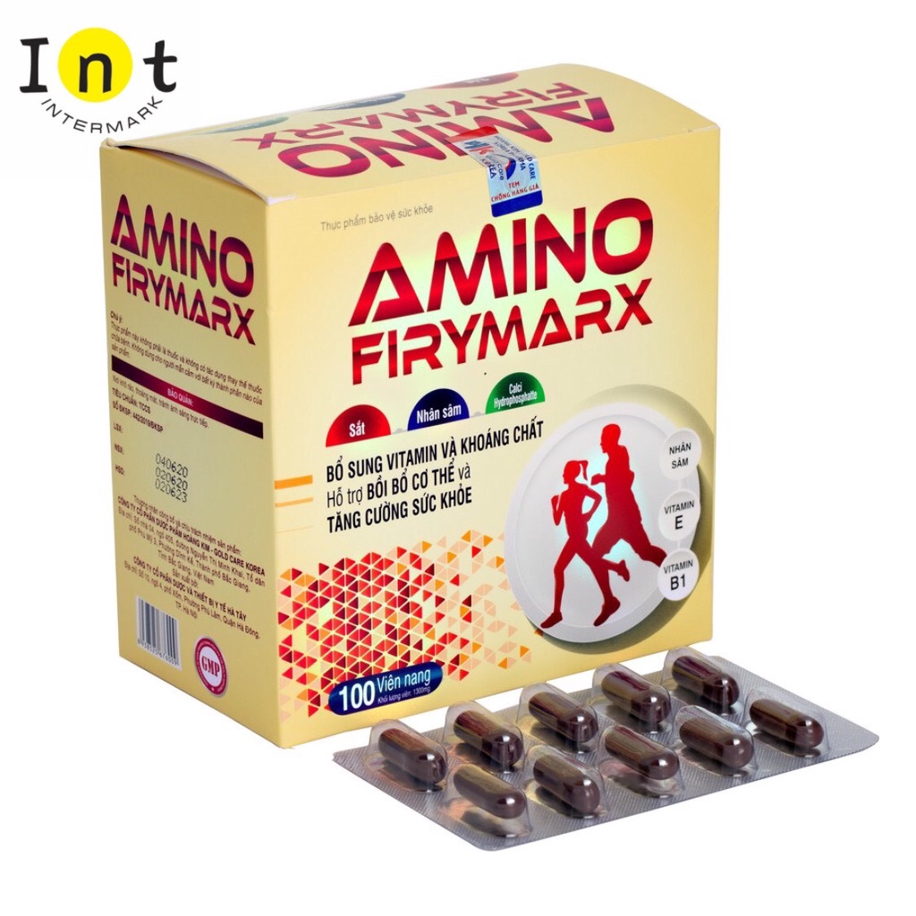 [Mã BMLTA35 giảm đến 35K đơn 99K] Hộp 100 viên Uống Amino Firymarx Hoàng Kim Bổ Sung Vitamin Và Khoáng Chất