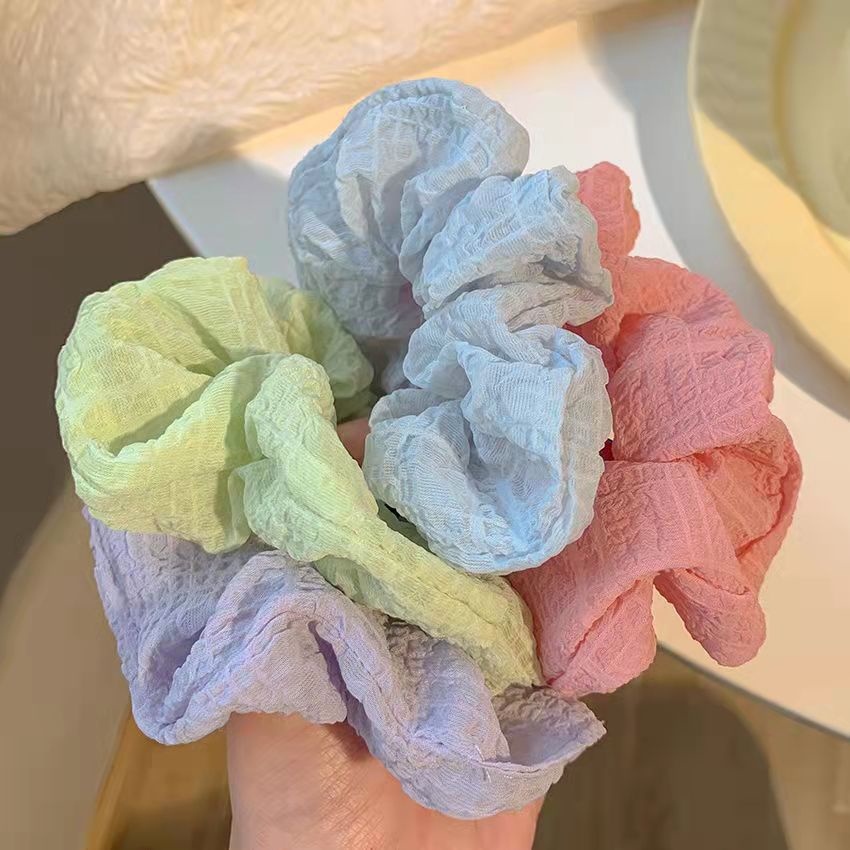 Scrunchies đeo tay cột tóc trơn hottrend