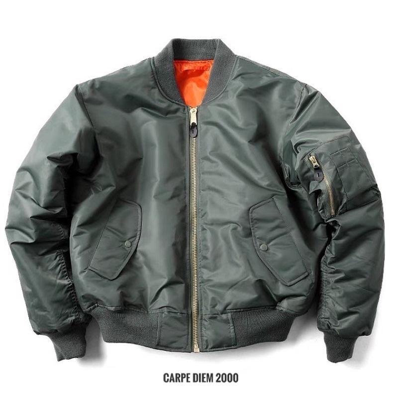 MA-633 Bomber Jacket - ⚡️Có sẵn màu đen, olive, xám, navy. Chính hãng Dafei Áo khoác bomber pilot streetwear boxy MA-1. | BigBuy360 - bigbuy360.vn