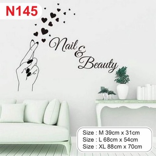 Decal trang trí cửa tiệm Nails thu hút khách hàng tạo điểm nhấn cho không gian tiệm P10
