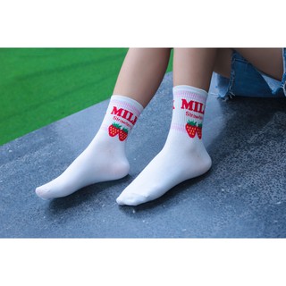[MUA 2 TẶNG 1]Tất vớ nữ Ulzzang cổ cao Sữa Dâu Kikiya cao cấp Hàn Quốc W-C-016 (Chính Hãng)