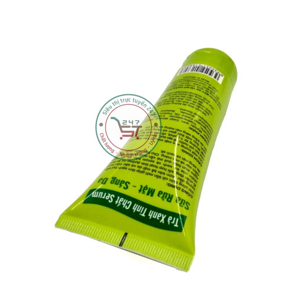 Sữa rửa mặt Sáng da Trà xanh Serum Nhật Việt 100ml (Xanh Trắng)