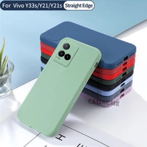Ốp điện thoại silicon dẻo mềm hình vuông chống sốc bảo vệ Camera cho Vivo Y33s Y21s Y21 Y 33 21 S