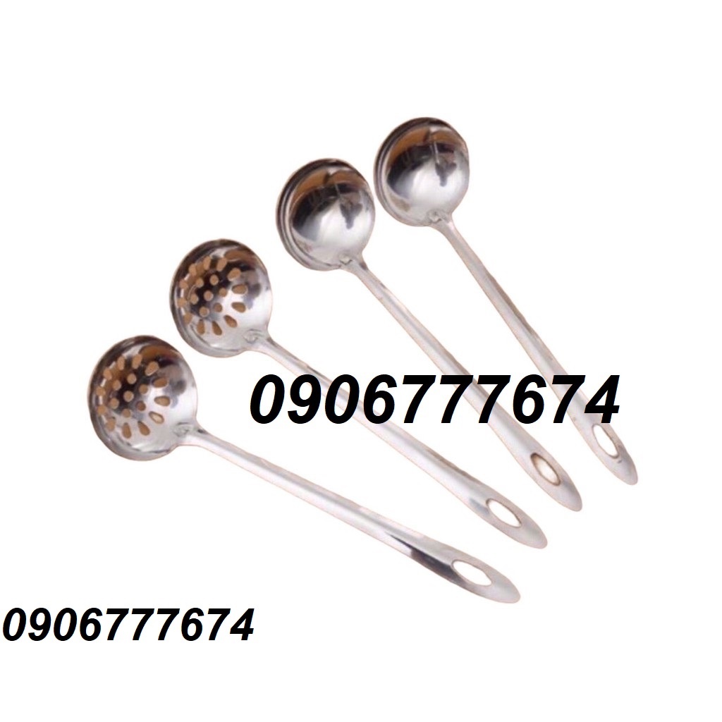 VÁ / MUÔI inox cán hình giọt nước bền đẹp (có lỗ và không lỗ) [Rẻ vô ...
