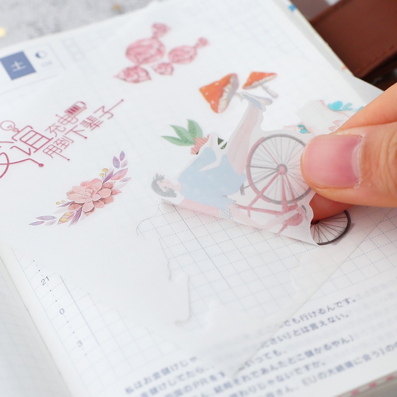 Sticker cute vintage dán sổ dán mũ bảo hiểm anime HD117-K67 trang trí DIY Crafts, Scrapbook, Journal, Diary, Planner