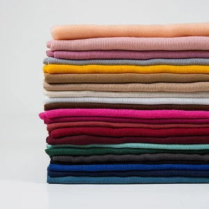Jifang Nữ Trơn Cotton Polyester Pashmina Khăn Khăn Choàng Hồi Giáo Hijabs Đầu Nữ Khăn Quấn 180x90cm WJ08