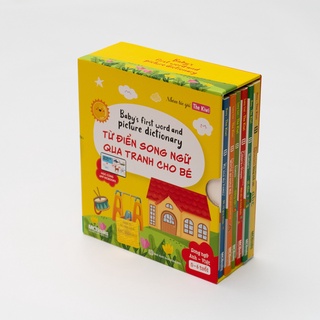 [Outlet S1] Sách - Baby's first words and picture dictionary - Từ điển song ngữ qua tranh cho bé