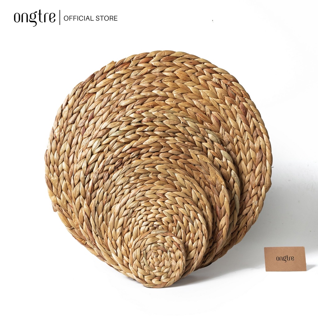 Lót Cốc Lục Bình ONGTRE Hình Tròn, Đế Lót Ly Thủ Công, Lót Đĩa Decor, Chống Nóng, Chống Trầy, Quán Cafe, Nhà Hàng