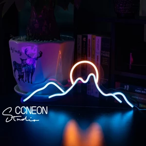 Đèn Trang Trí Led Neon Sign Hình Núi Và Trăng
