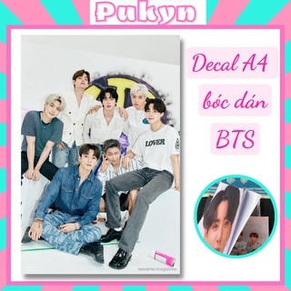 Decal tranh dán tường phòng ngủ  album bts bóng kính poster anime