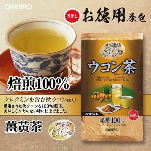 Trà nghệ Orihiro Ukon tea 60 túi lọc hỗ trợ tăng cường giải độc gan ...