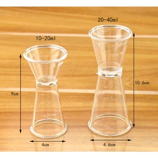 [GIÁ XƯỞNG] Ly đong định lượng 2 đầu Cốc đong nhựa jigger 2 đầu định mức rõ ràng 2 loại 10-20ml và 20-40ml
