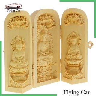 [Lzdjfmy2] Tượng Phật Điêu Khắc Trang Trí Làm Bằng Gỗ Hộp 1
