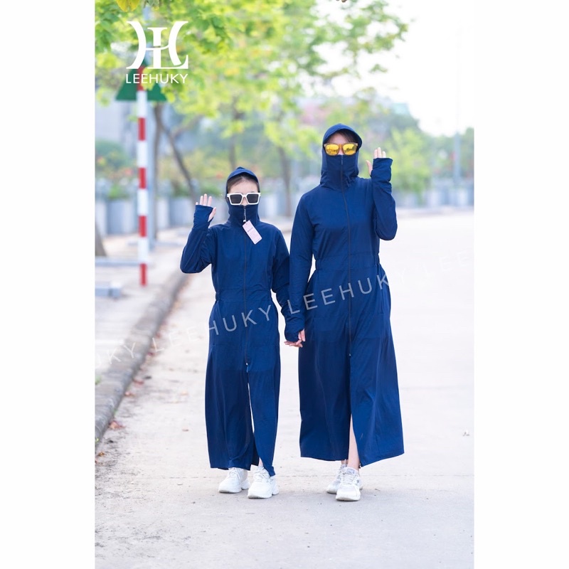 ao chong nang nu toan than cao cap me va be vai cotton thun lanh sieu mat
