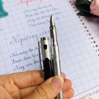 [Tặng 1 ngòi] Bút máy luyện viết chữ đẹp Thầy Ánh B75 -nét thanh đậm,vỏ nhôm, nhẹ, nét chữ đẹp- Caliminmax-vietmay,buđẹp