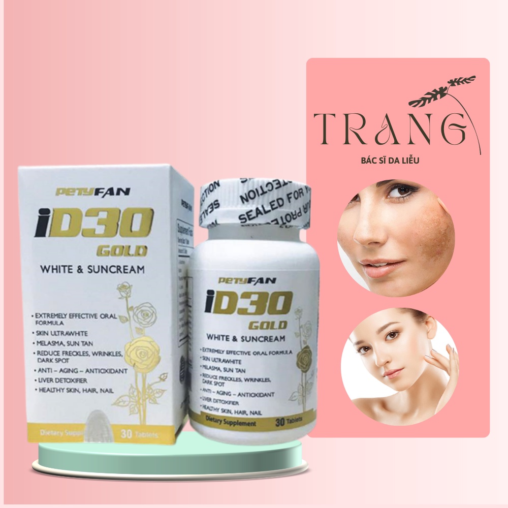 [NHẬP KHẨU] [CHÍNH HÃNG] Viên Uống Chống Nắng Trắng Da ID30 Gold White ...