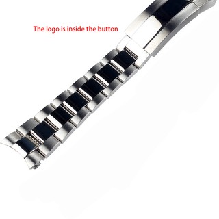 Vòng đeo tay dây đeo đồng hồ bằng thép không gỉ bạc 20mm 21mm