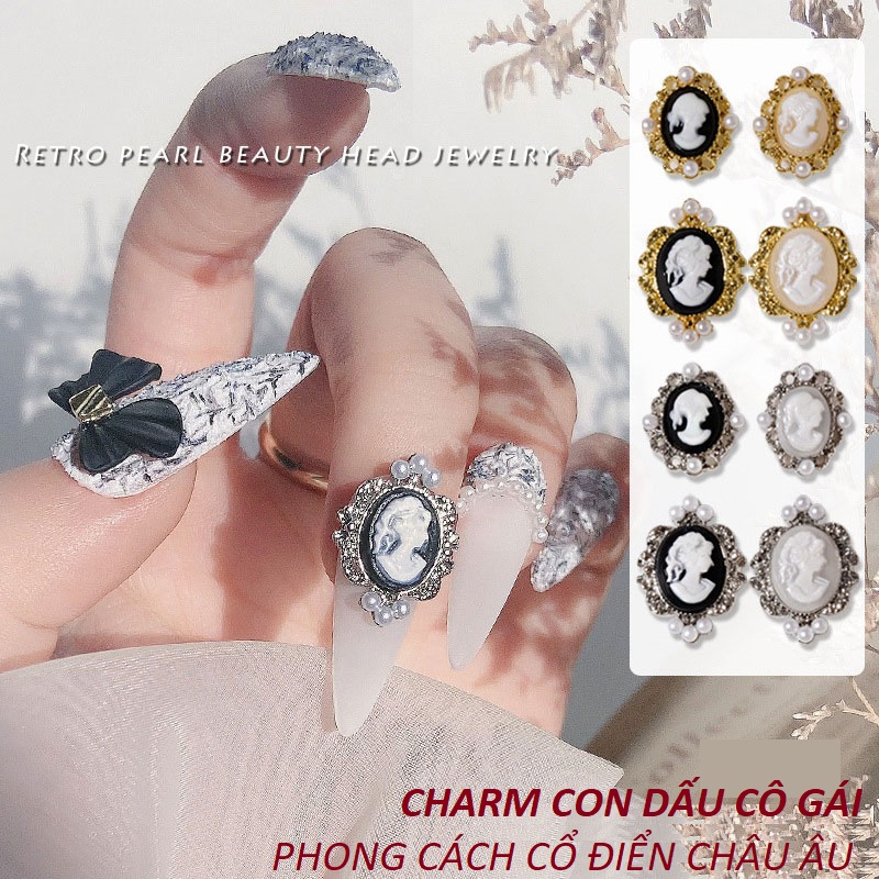 Charm Con Dấu Cô Gái Cổ Điển Châu Âu Trang Trí Móng | Shopee Việt Nam
