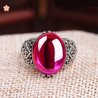 Nhẫn Bạc 925 Đính Đá Pha Lê Nhiều Màu Sắc Phong Cách Cổ Điển Hàn Quốc Thời Trang Cho Nam Và Nữ