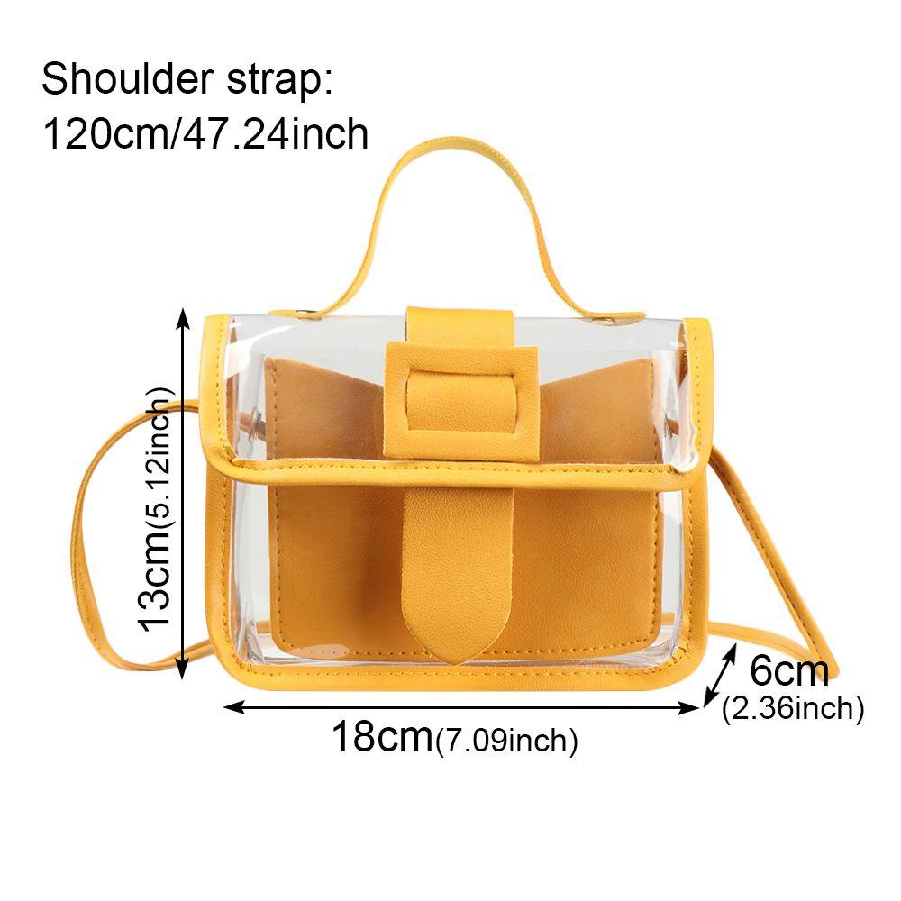 Jkdesign Messager Túi xách nữ PVC trong suốt Túi xách đeo chéo vuông