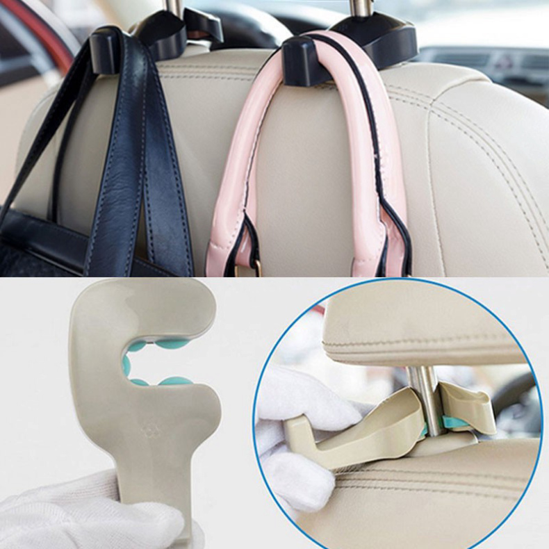 [01 CẶP] Móc treo đồ sau ghế Ô Tô nhựa ABS chịu lực tốt tinh gọn tiện nghi, giá treo giữ đồ tiện dụng trên oto xe hơi
