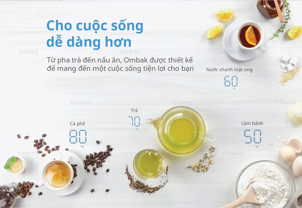 Các tính năng an toàn và tiết kiệm điện Coway Ombak CHP-7310R