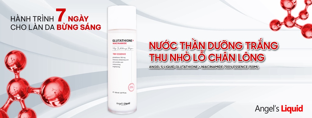 Mô tả Nước Thần Dưỡng Trắng Se Khít Lỗ Chân Lông Angel's Liquid Glutathione +Niacinamide 700 Essence 150ml - 1