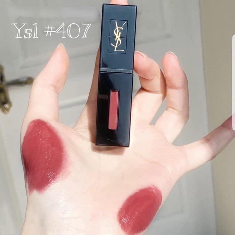 Son YSL 407 YSL Vinyl Cream Lip Stain Carmin Session Shopee Việt Nam