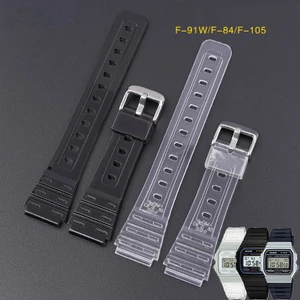Dây Đeo Silicone Cho Đồng Hồ Casio F-91W F84 F105 108 A158 A168 AE-1200 1300 Màu Đen