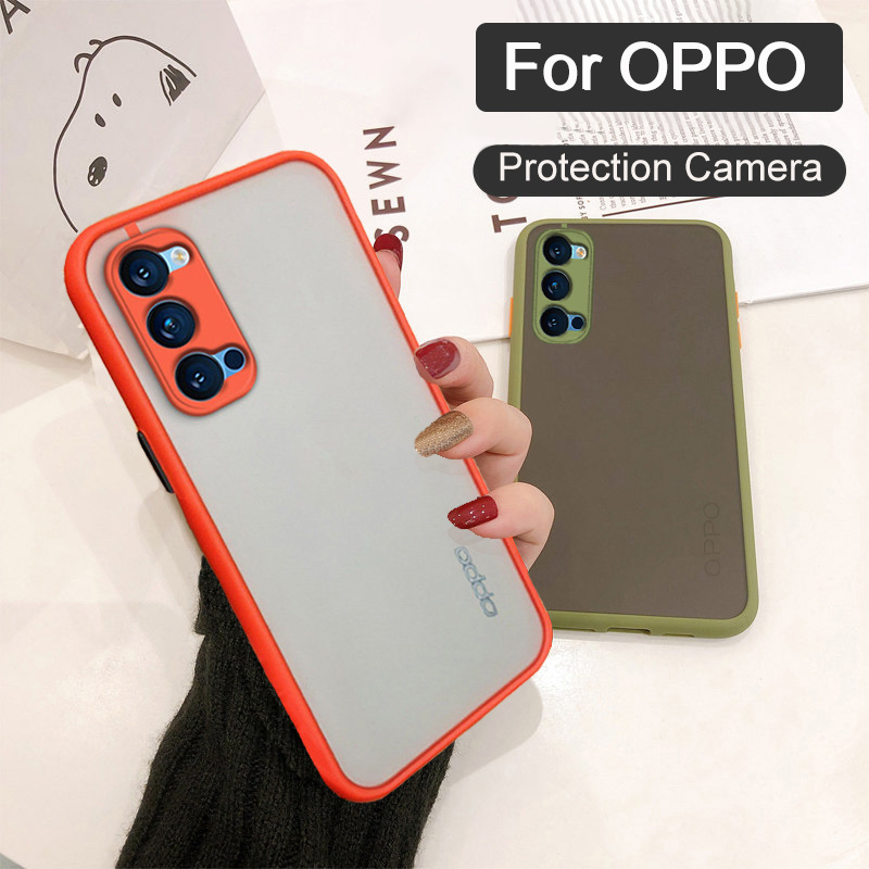 Ốp điện thoại nhám chống sốc cho OPPO A18 A38 F9 Pro A16K A15 A15s A12 A3s A5s A9 A5s 2020 A31 A11 4G 5G 2026