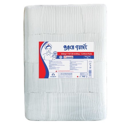 Bông Bạch Tuyết, Bông Tẩy Trang Miếng Cắt Sẵn, Bông Mềm Mịn Thấm Hút Tốt, Sử Dụng Tiện Lợi